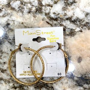 Nickel free hypo gold hoop earrings